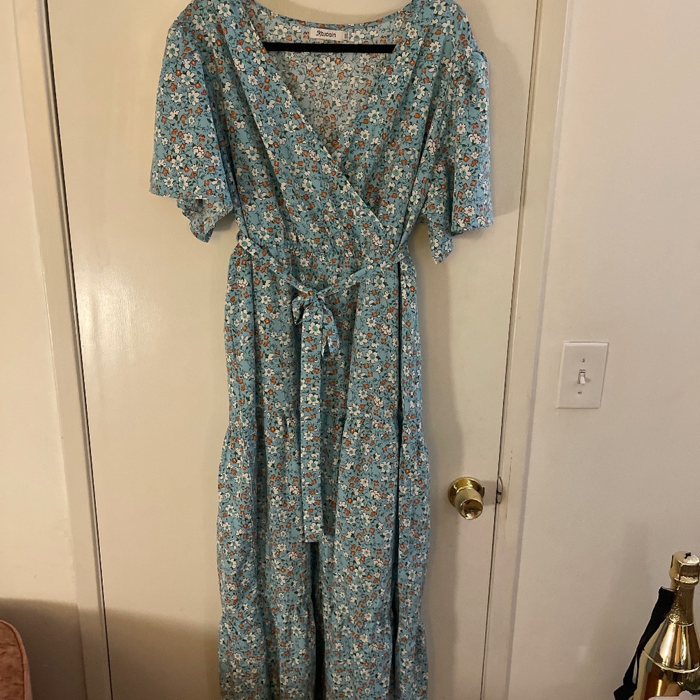 Kojooin maxi tiered flower 3XL dress
